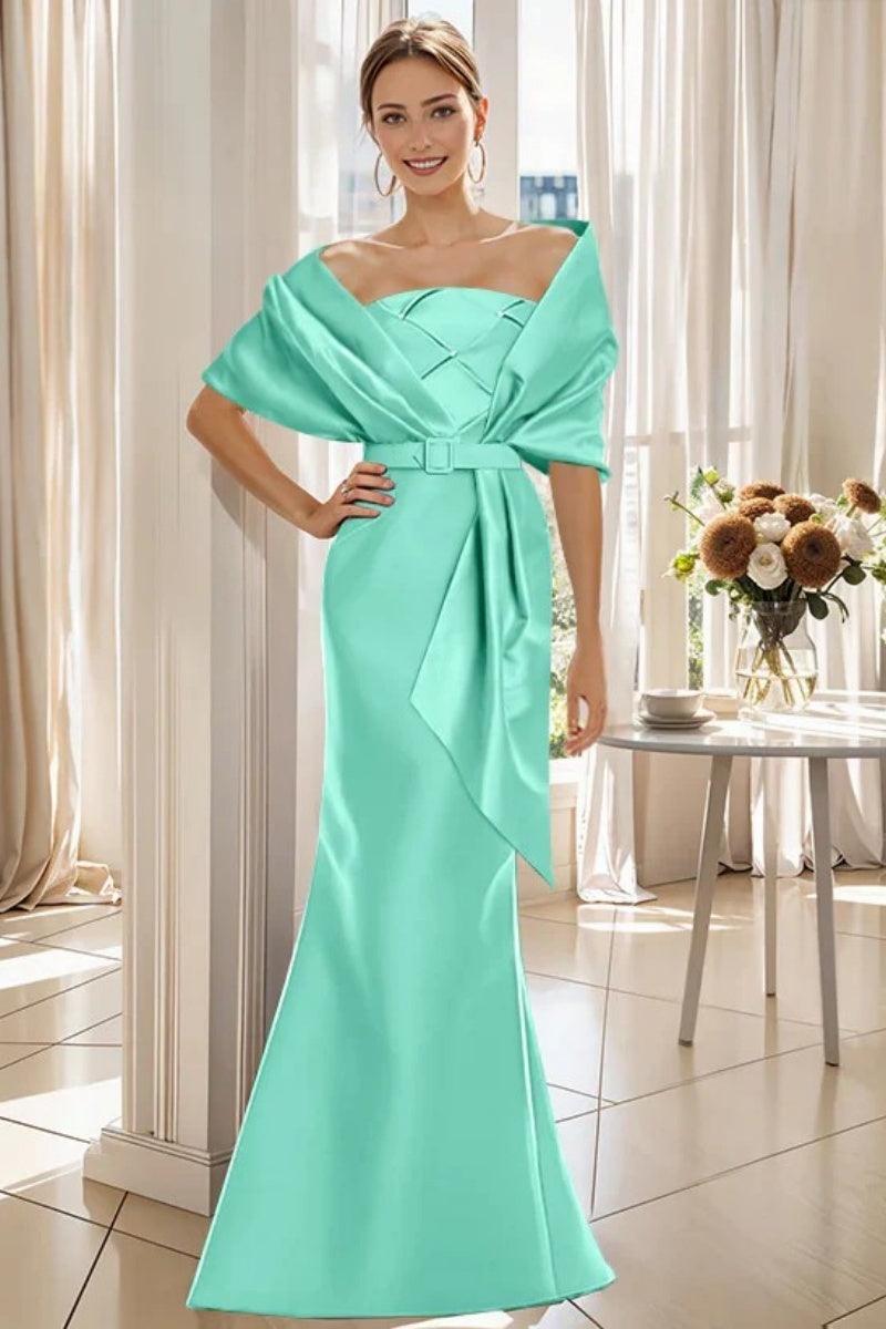 Trumpet 2 Pieces Floor Length Mother of the Bride Dresses CM0370 - COCOMELODY