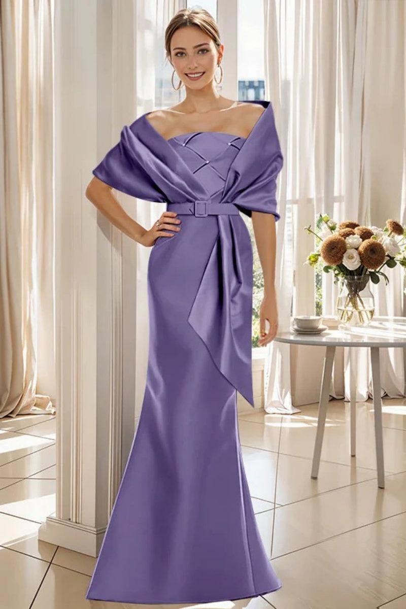 Trumpet 2 Pieces Floor Length Mother of the Bride Dresses CM0370 - COCOMELODY