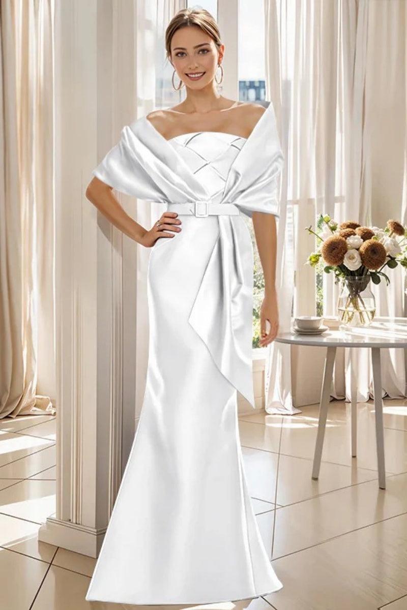 Trumpet 2 Pieces Floor Length Mother of the Bride Dresses CM0370 - COCOMELODY