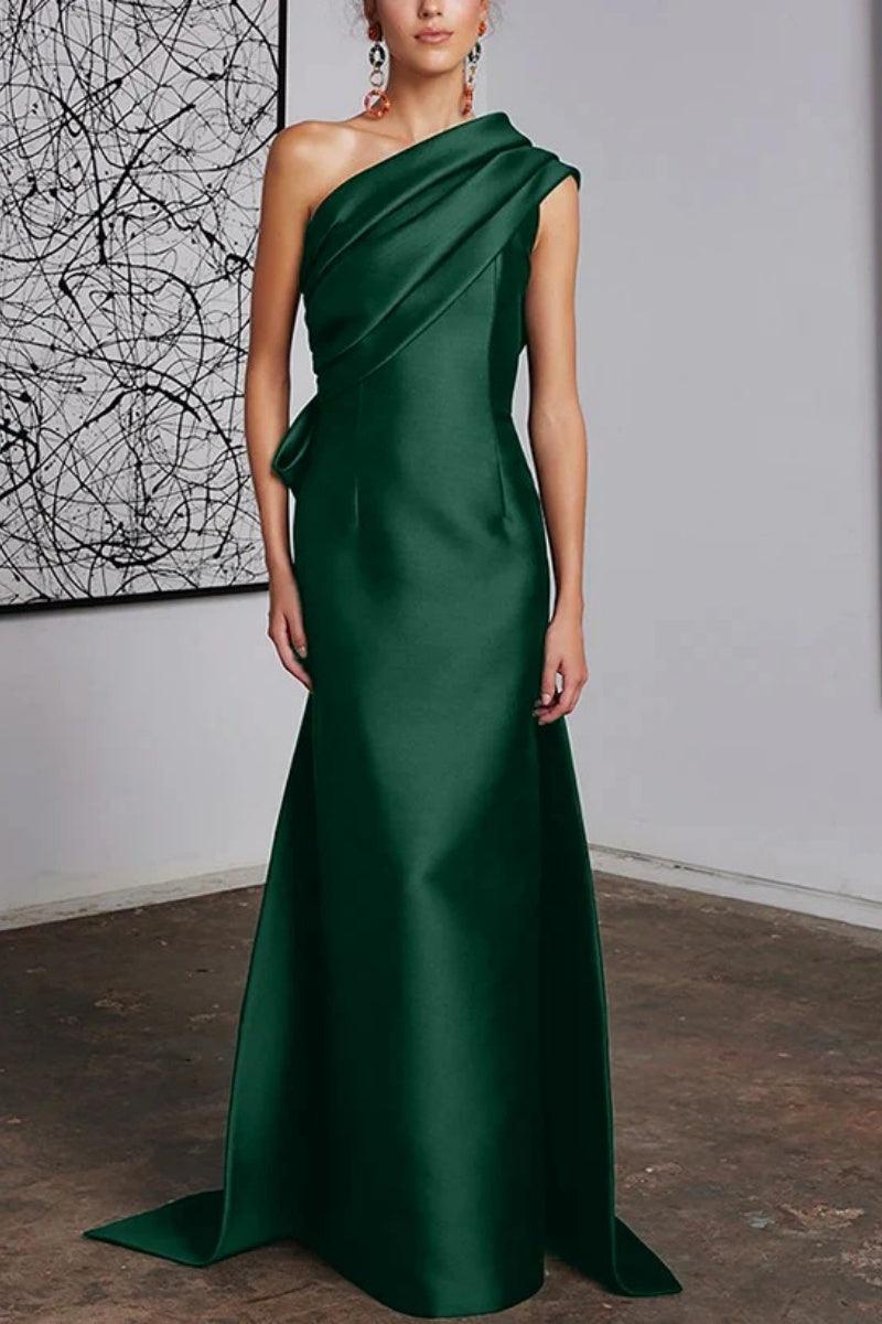 Sheath Column One Shoulder Mother of the Bride Dresses CM0372 - COCOMELODY