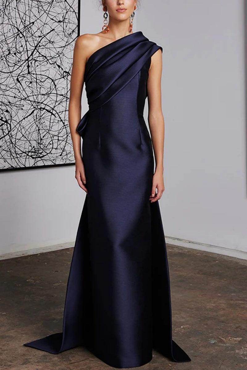 Sheath Column One Shoulder Mother of the Bride Dresses CM0372 - COCOMELODY