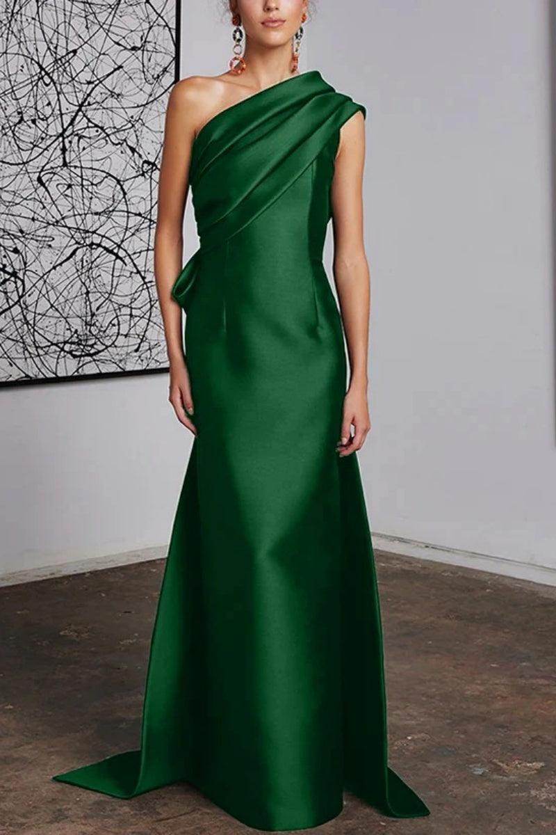 Sheath Column One Shoulder Mother of the Bride Dresses CM0372 - COCOMELODY