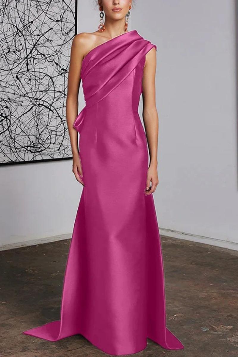 Sheath Column One Shoulder Mother of the Bride Dresses CM0372