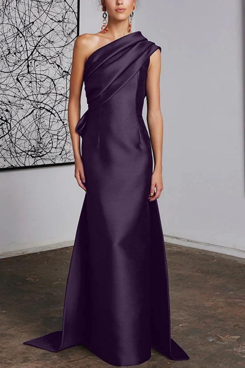 Sheath Column One Shoulder Mother of the Bride Dresses CM0372