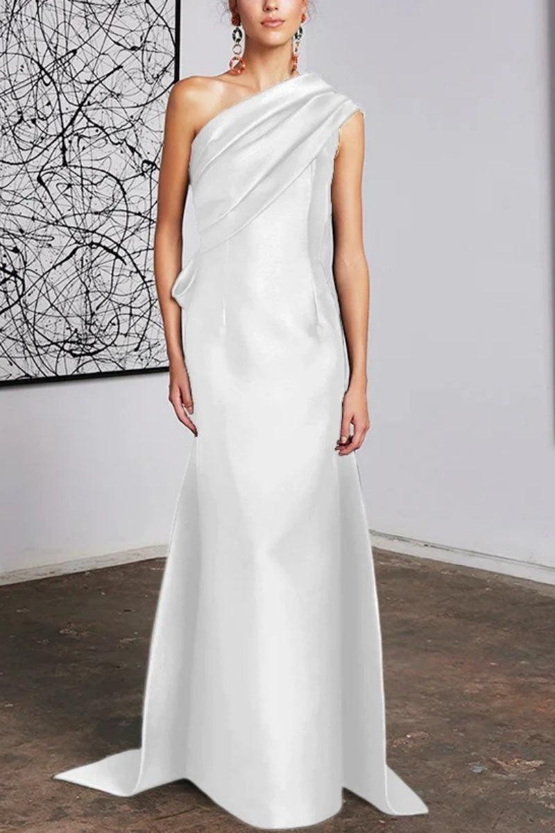 Sheath Column One Shoulder Mother of the Bride Dresses CM0372