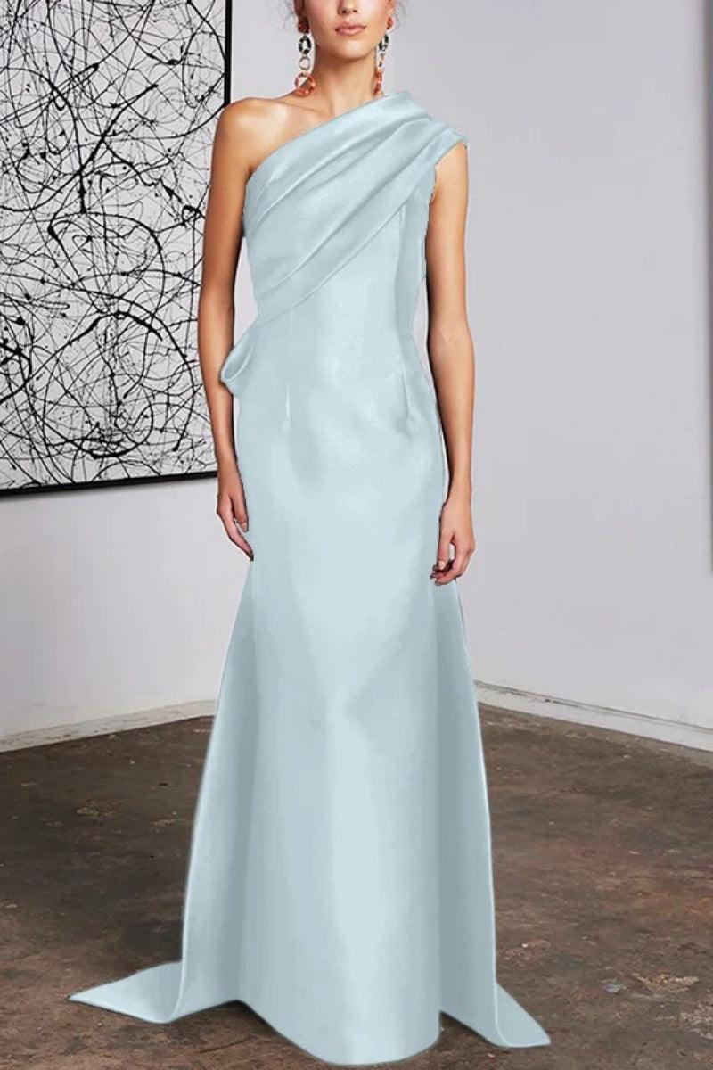 Sheath Column One Shoulder Mother of the Bride Dresses CM0372