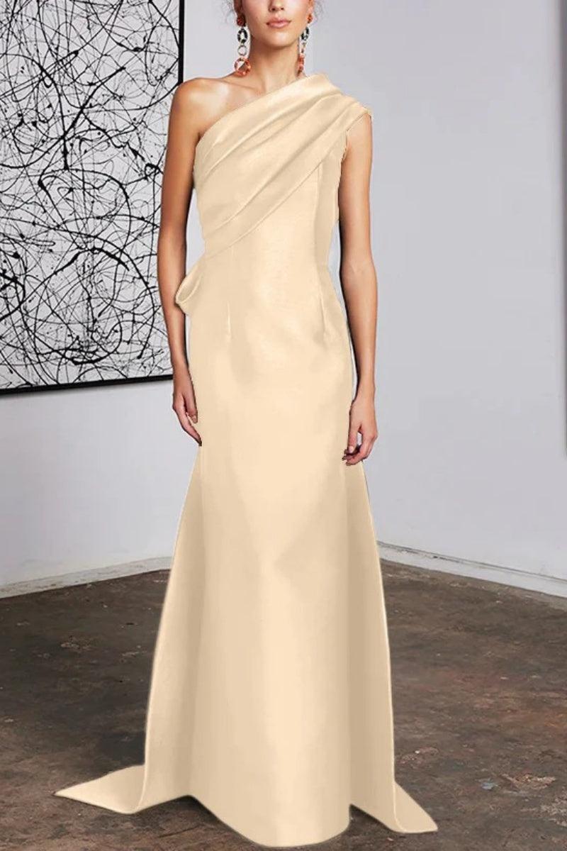 Sheath Column One Shoulder Mother of the Bride Dresses CM0372