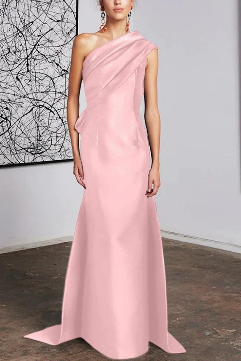 Sheath Column One Shoulder Mother of the Bride Dresses CM0372