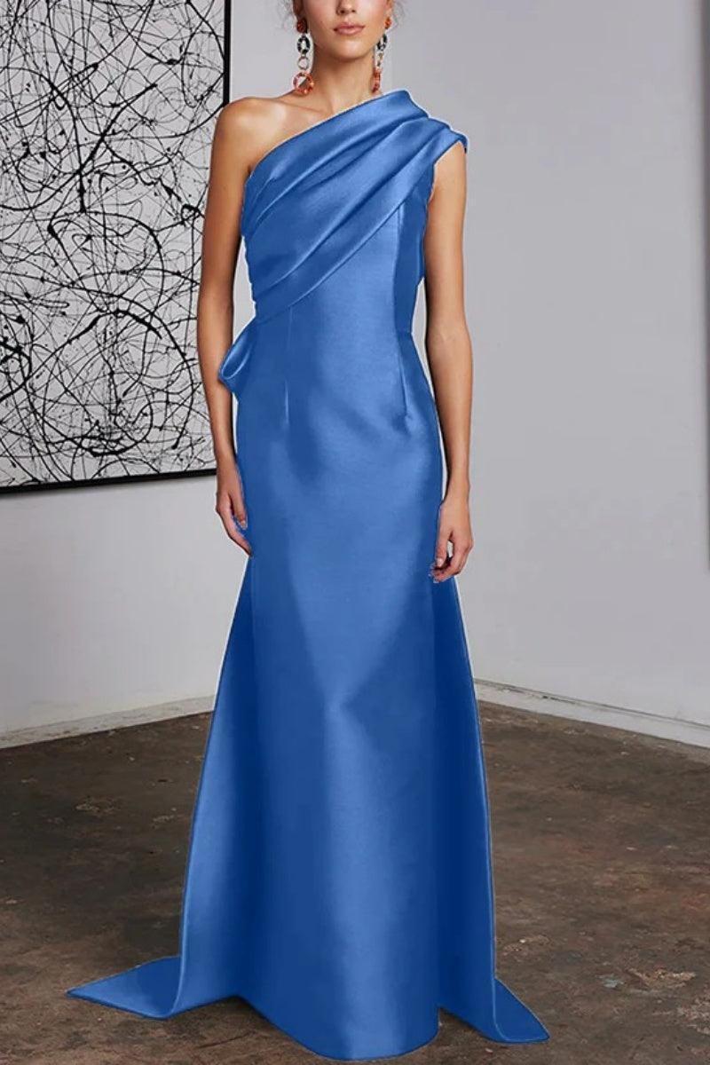 Sheath Column One Shoulder Mother of the Bride Dresses CM0372 - COCOMELODY