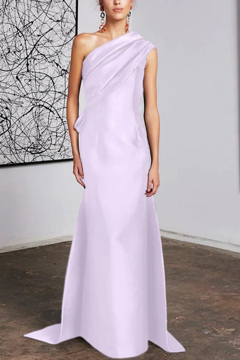 Sheath Column One Shoulder Mother of the Bride Dresses CM0372 - COCOMELODY