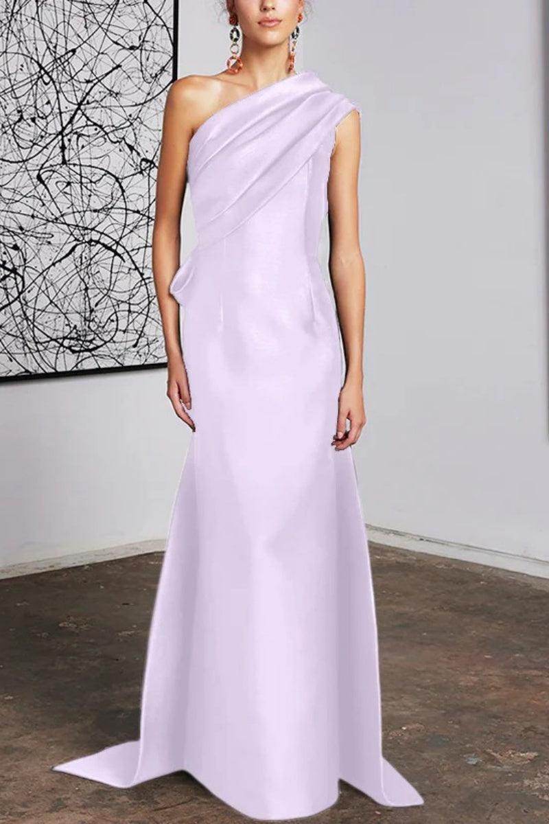 Sheath Column One Shoulder Mother of the Bride Dresses CM0372 - COCOMELODY