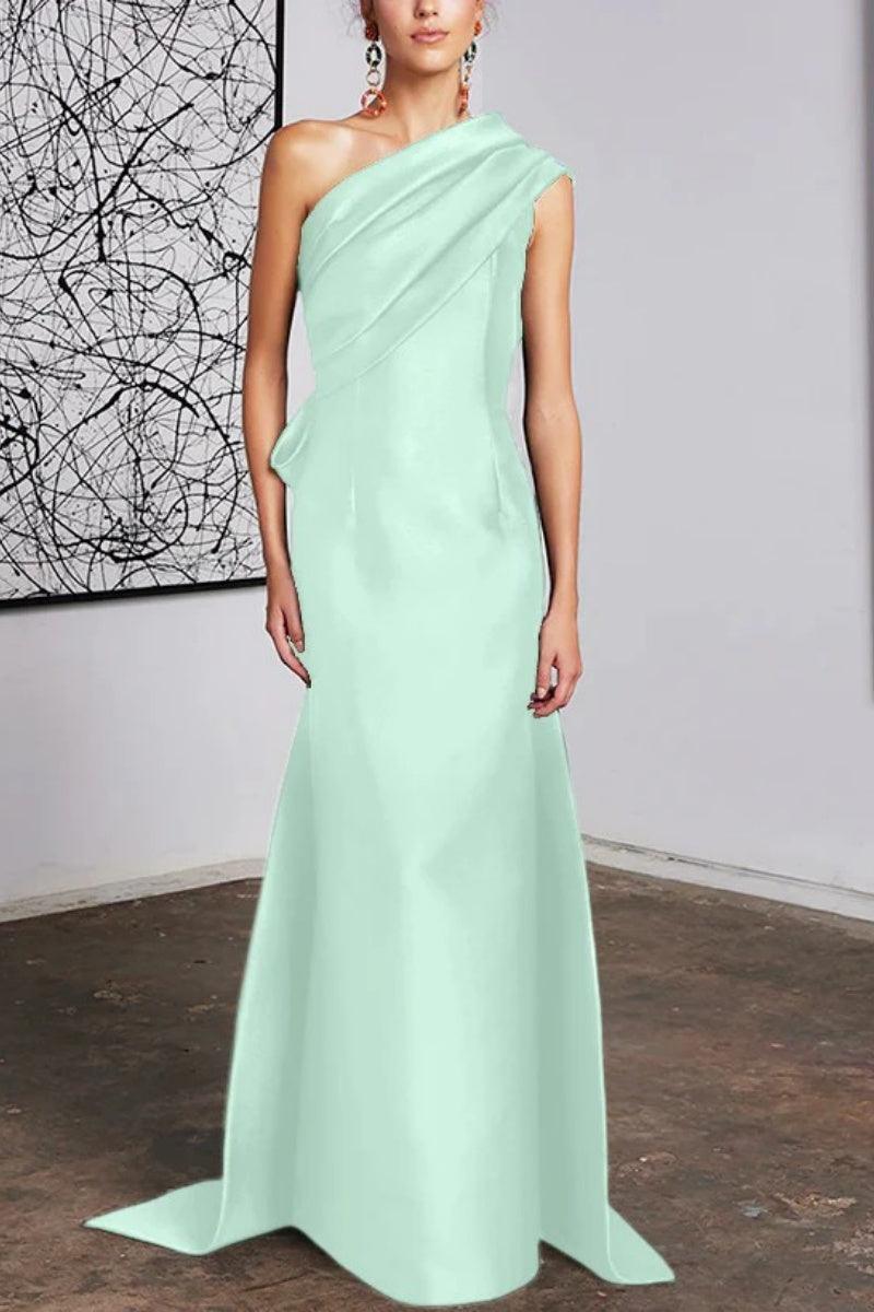Sheath Column One Shoulder Mother of the Bride Dresses CM0372