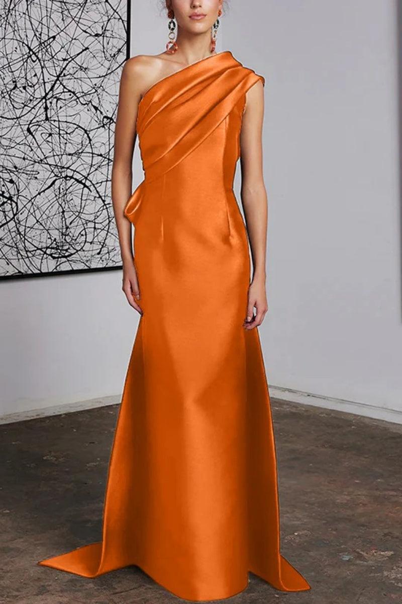 Sheath Column One Shoulder Mother of the Bride Dresses CM0372 - COCOMELODY