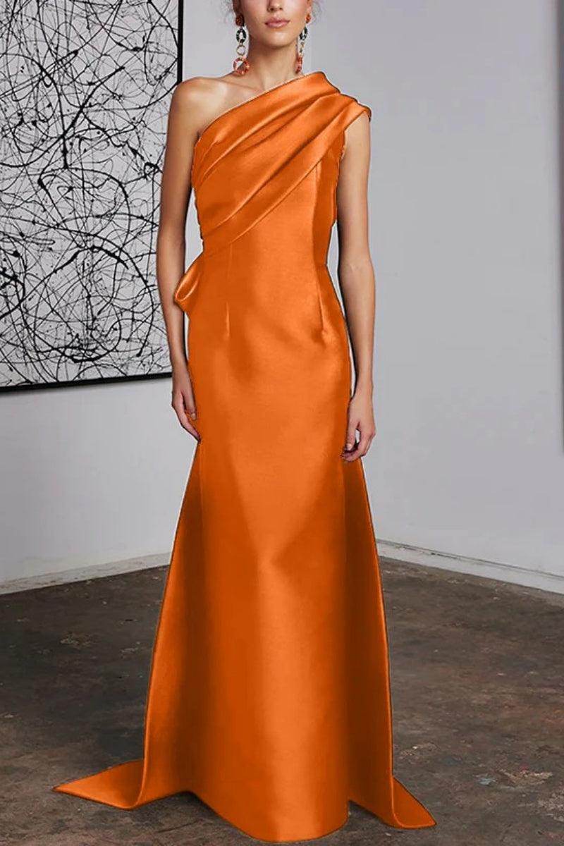 Sheath Column One Shoulder Mother of the Bride Dresses CM0372 - COCOMELODY