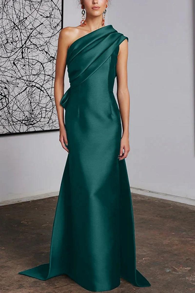 Sheath Column One Shoulder Mother of the Bride Dresses CM0372