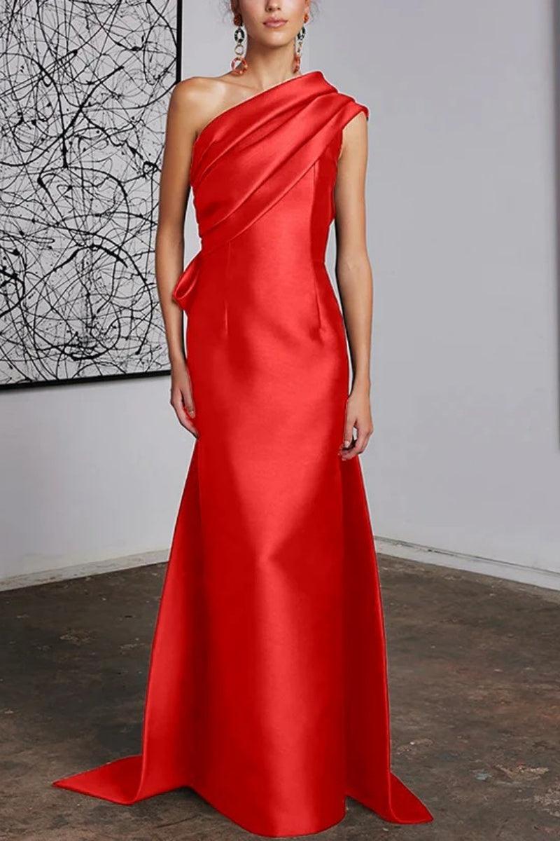 Sheath Column One Shoulder Mother of the Bride Dresses CM0372
