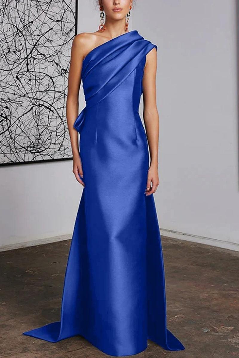 Sheath Column One Shoulder Mother of the Bride Dresses CM0372 - COCOMELODY