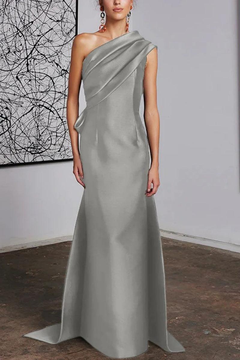Sheath Column One Shoulder Mother of the Bride Dresses CM0372 - COCOMELODY