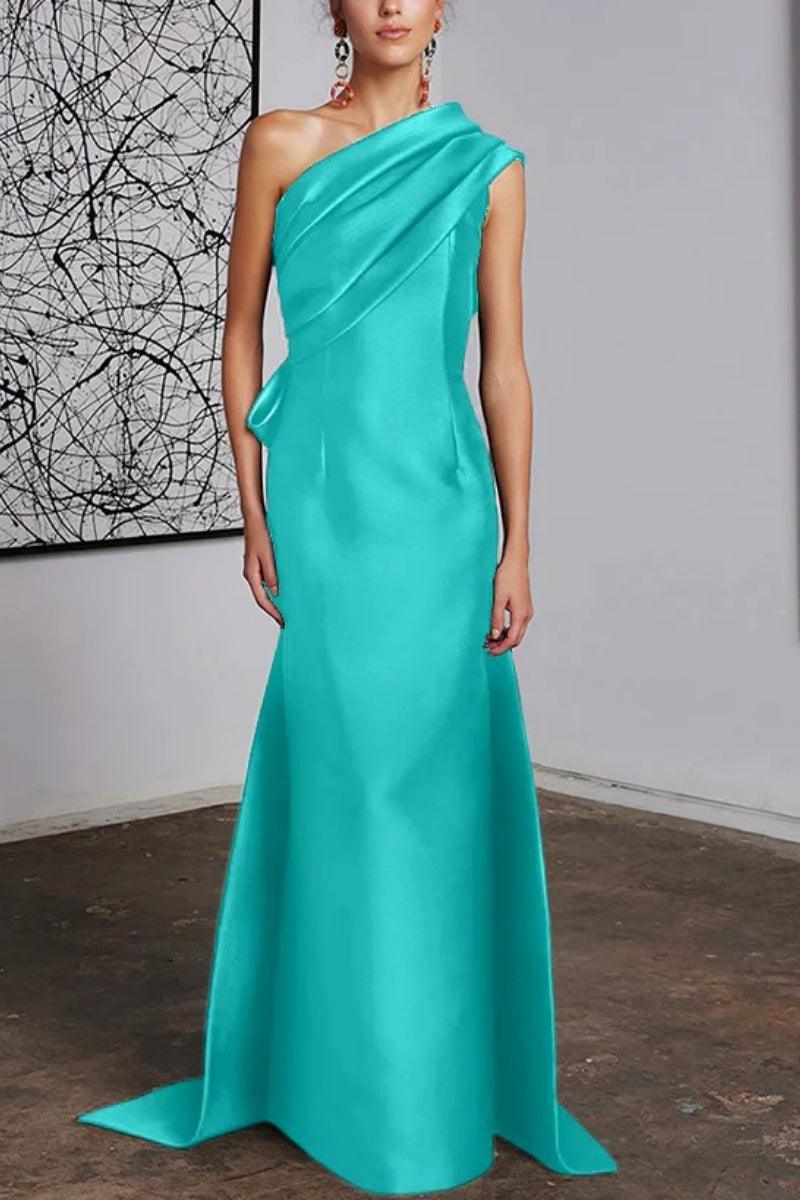 Sheath Column One Shoulder Mother of the Bride Dresses CM0372