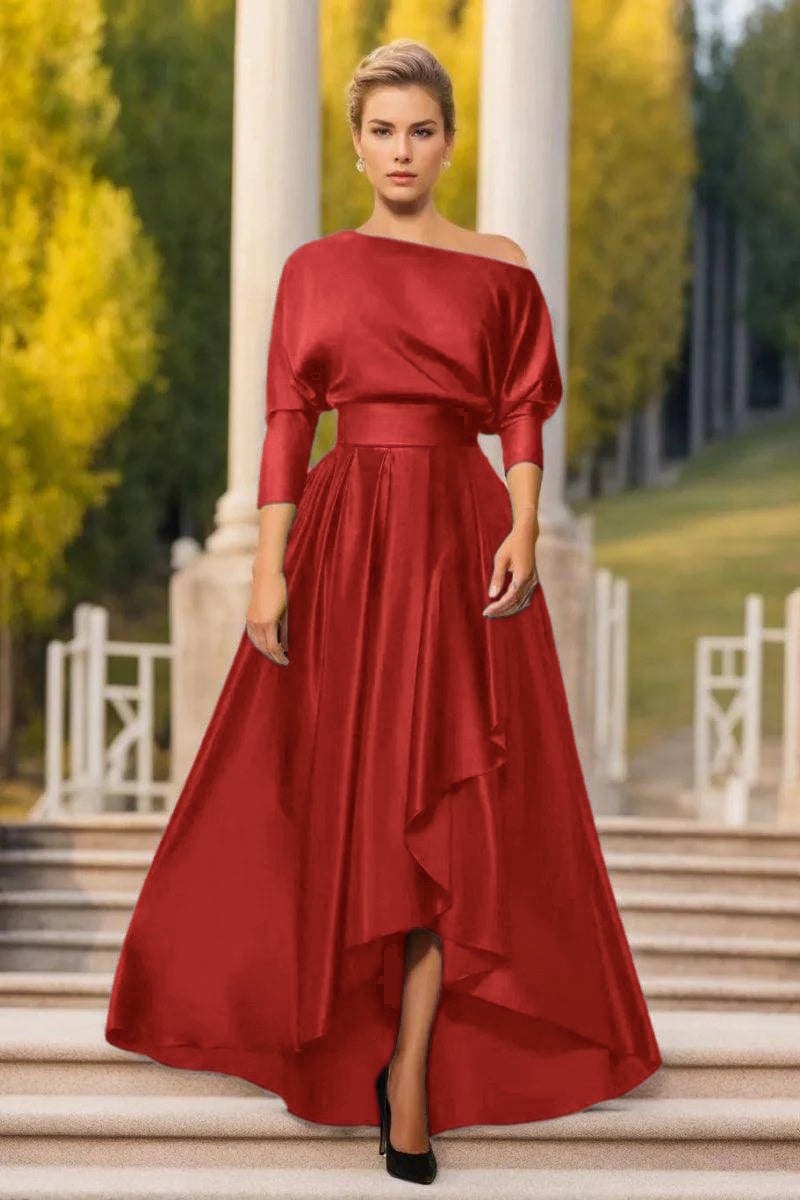 A Line One Shoulder Asymmetrical Mother Dresses CM0374