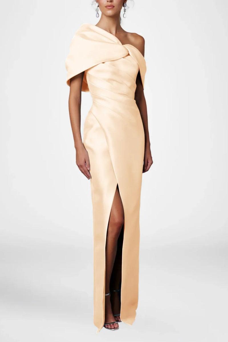 Sheath Column Half Sleeves Floor Length Mother Dresses CM0376 - COCOMELODY