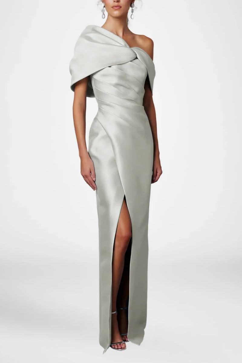 Sheath Column Half Sleeves Floor Length Mother Dresses CM0376 - COCOMELODY