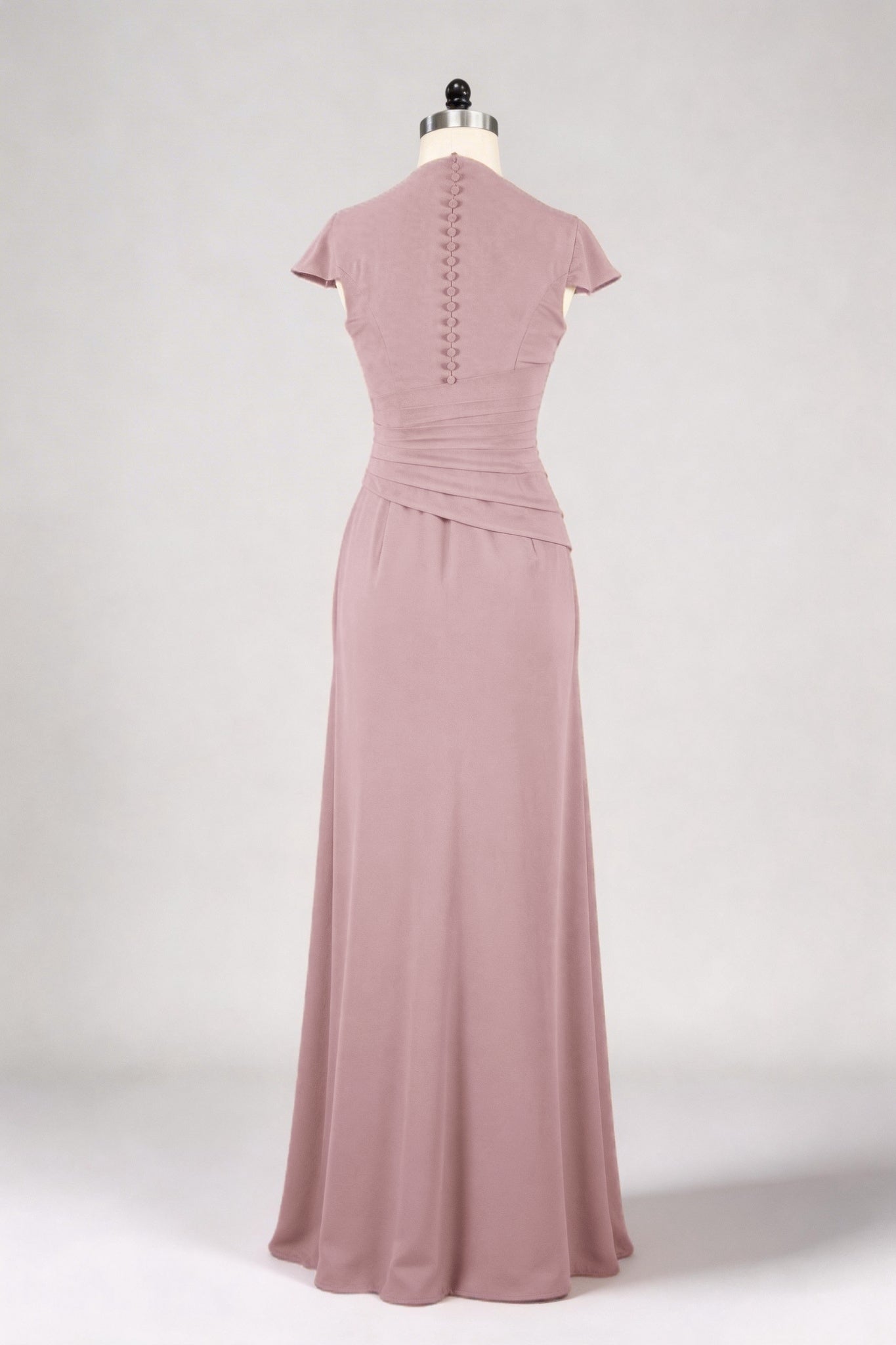 Sheath Column V Neck Short Sleeves Floor Length Mother Dresses CM0377