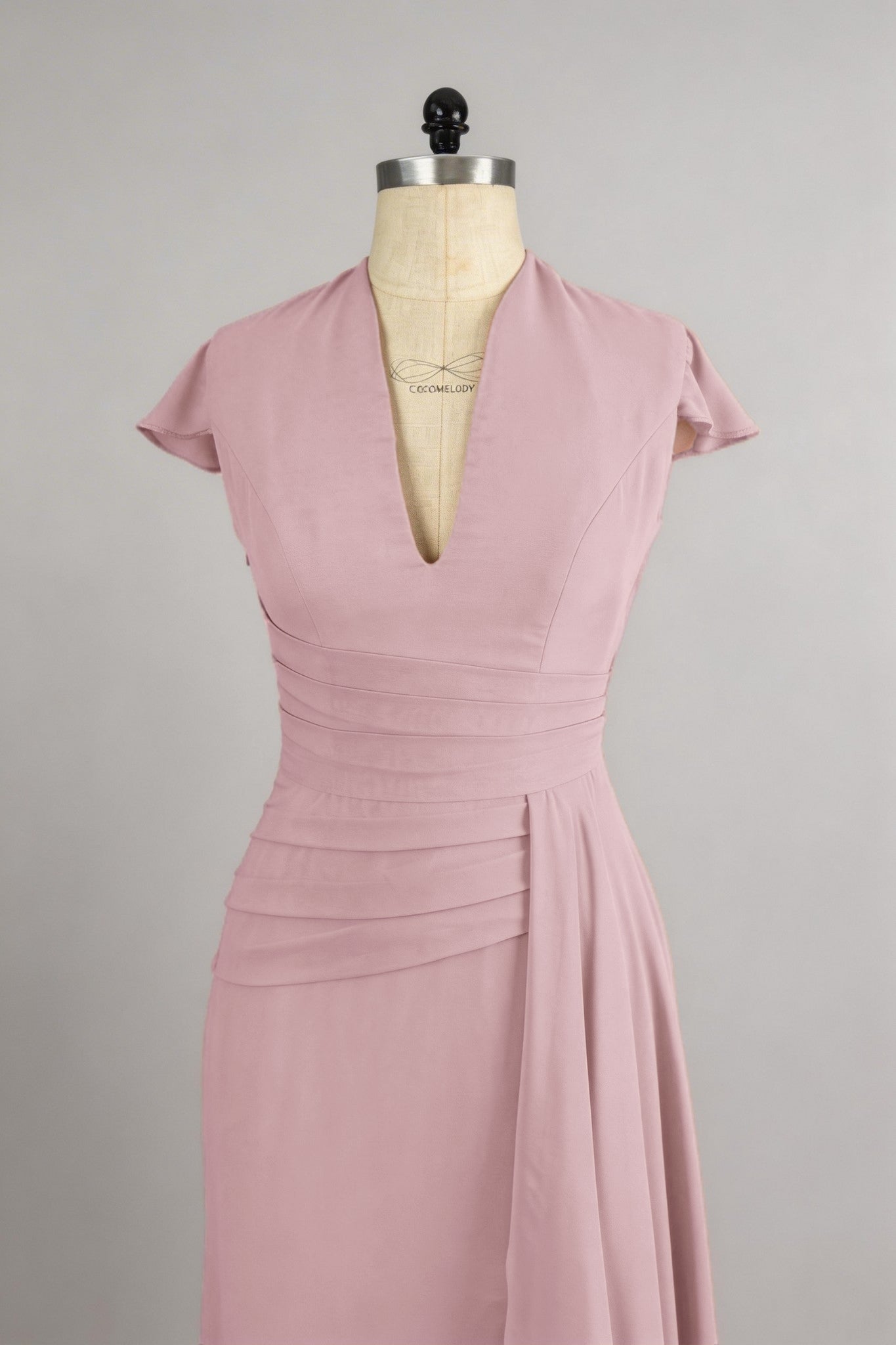 Sheath Column V Neck Short Sleeves Floor Length Mother Dresses CM0377