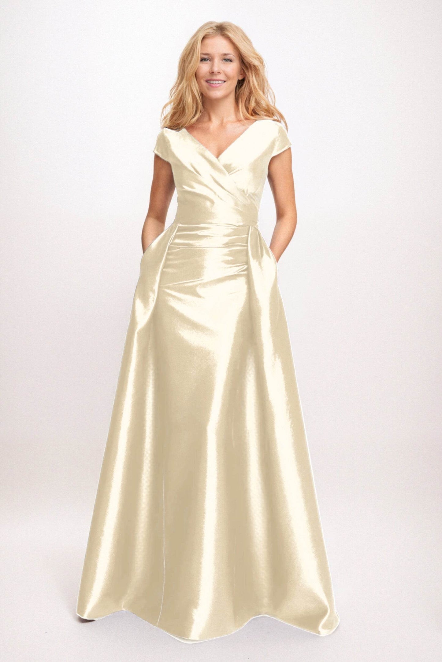 Trumpet-Mermaid Maxi Satin Mother of the Bride Dresses CM0382 - COCOMELODY