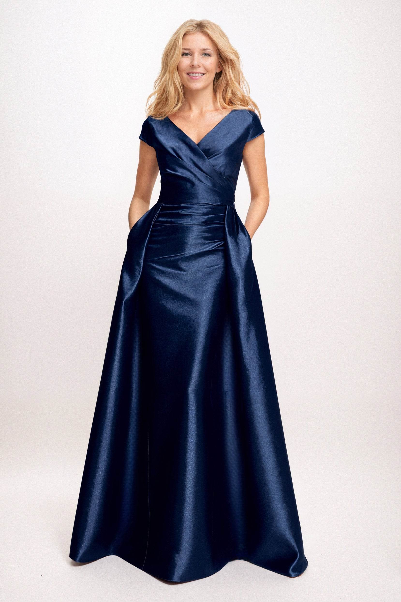 Trumpet-Mermaid Maxi Satin Mother of the Bride Dresses CM0382 - COCOMELODY
