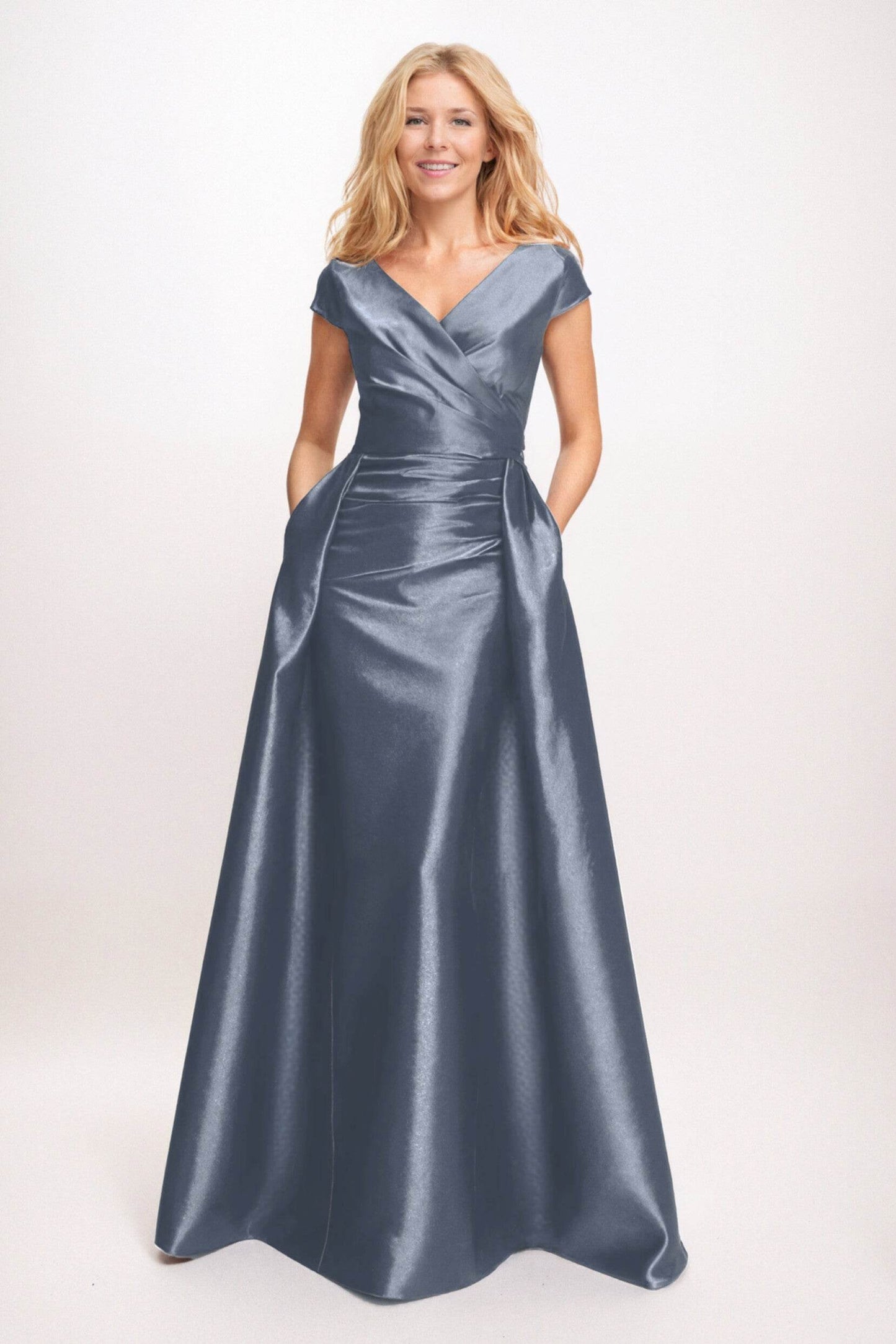 Trumpet-Mermaid Maxi Satin Mother of the Bride Dresses CM0382 - COCOMELODY