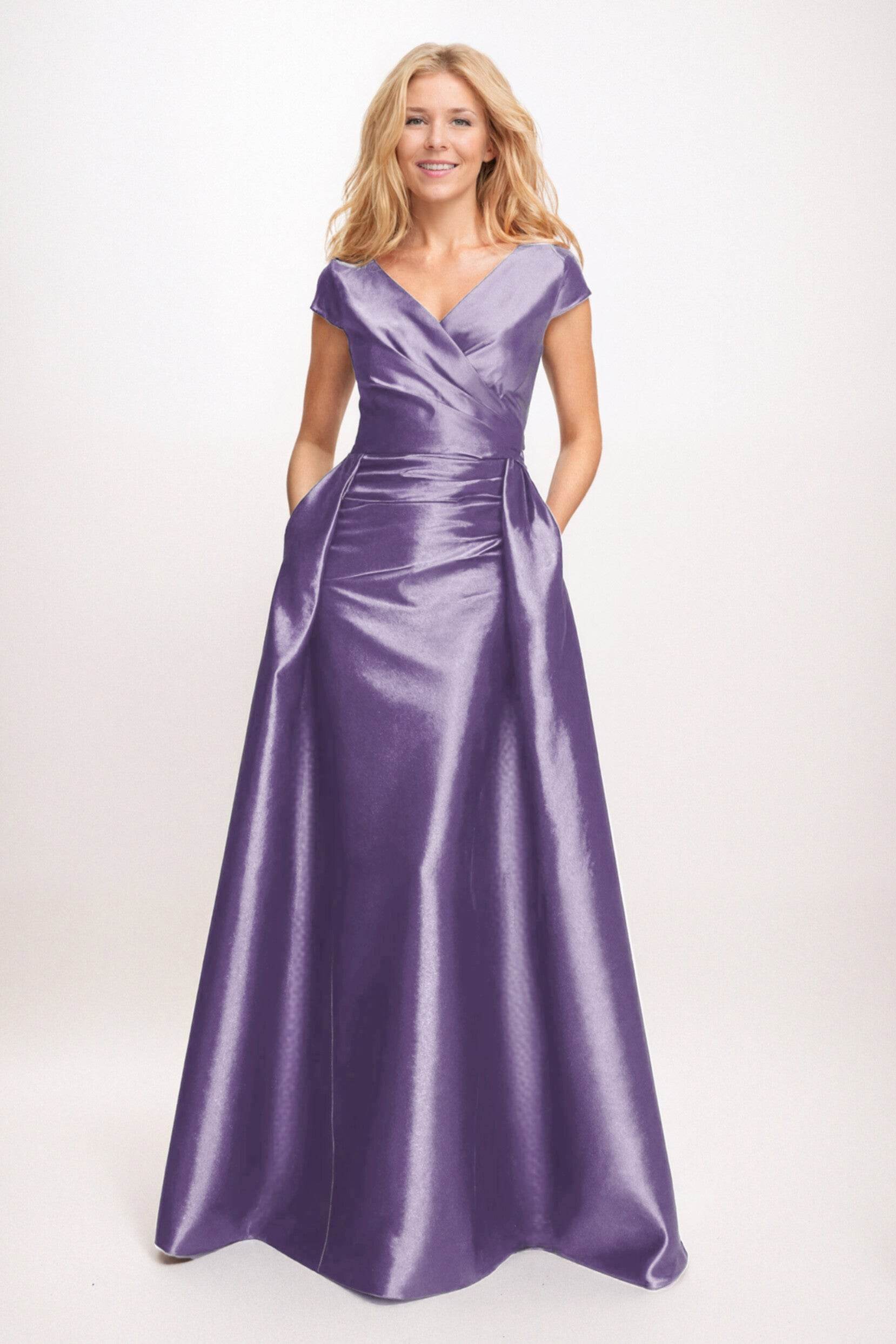 Trumpet-Mermaid Maxi Satin Mother of the Bride Dresses CM0382 - COCOMELODY