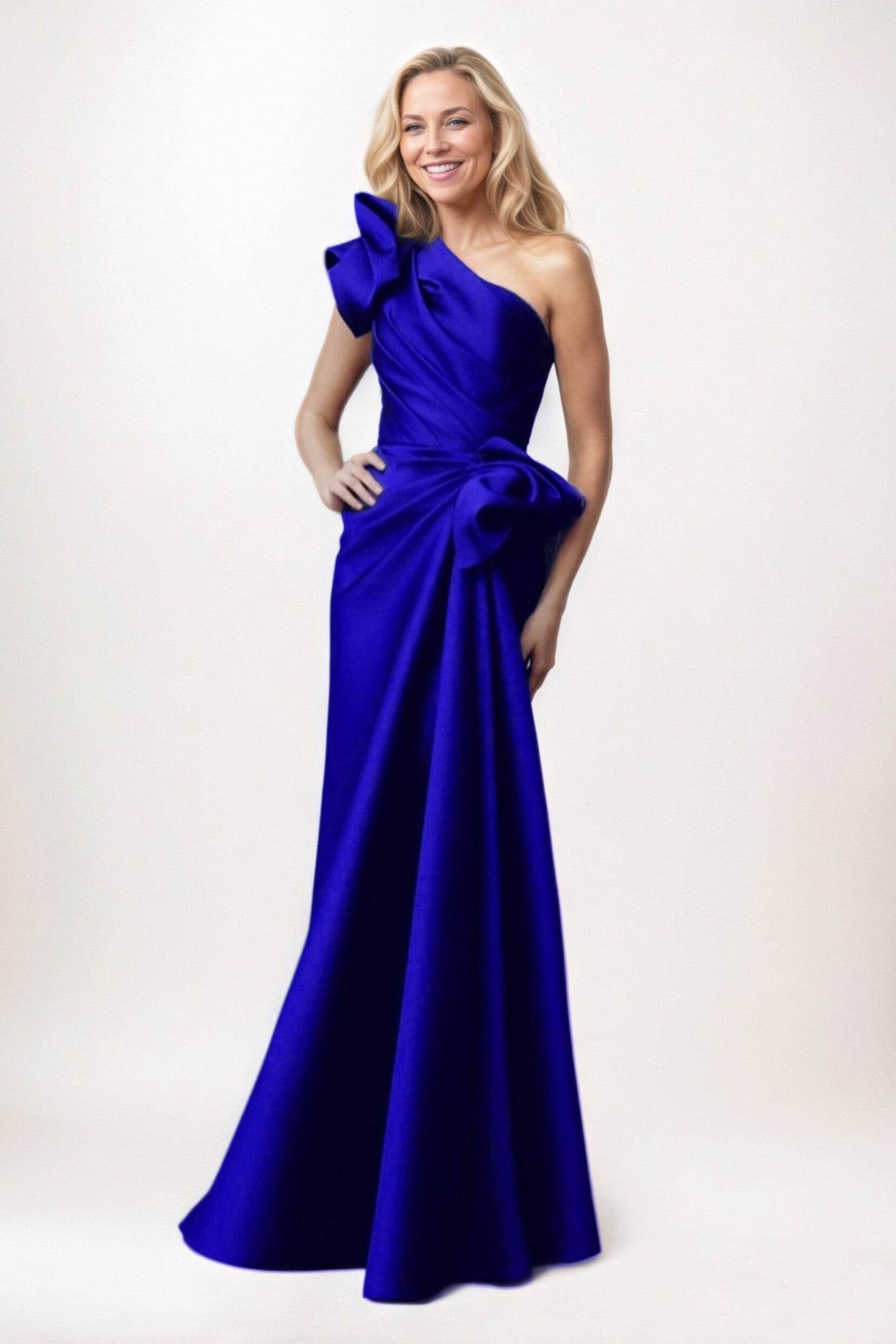 Sheath-Column Maxi Satin Mother of the Bride Dresses CM0383 - COCOMELODY