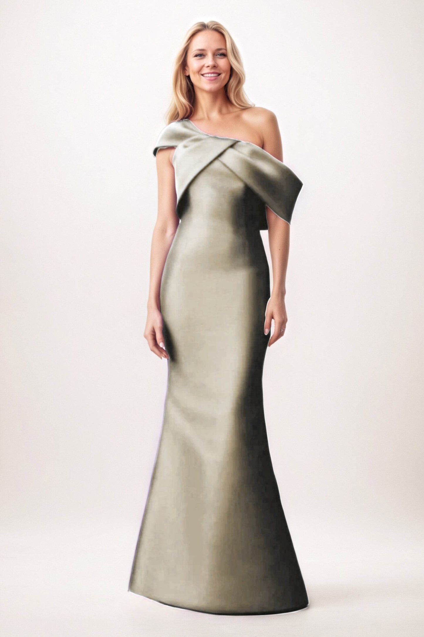 Trumpet-Mermaid Maxi Satin Mother of the Bride Dresses CM0384 - COCOMELODY