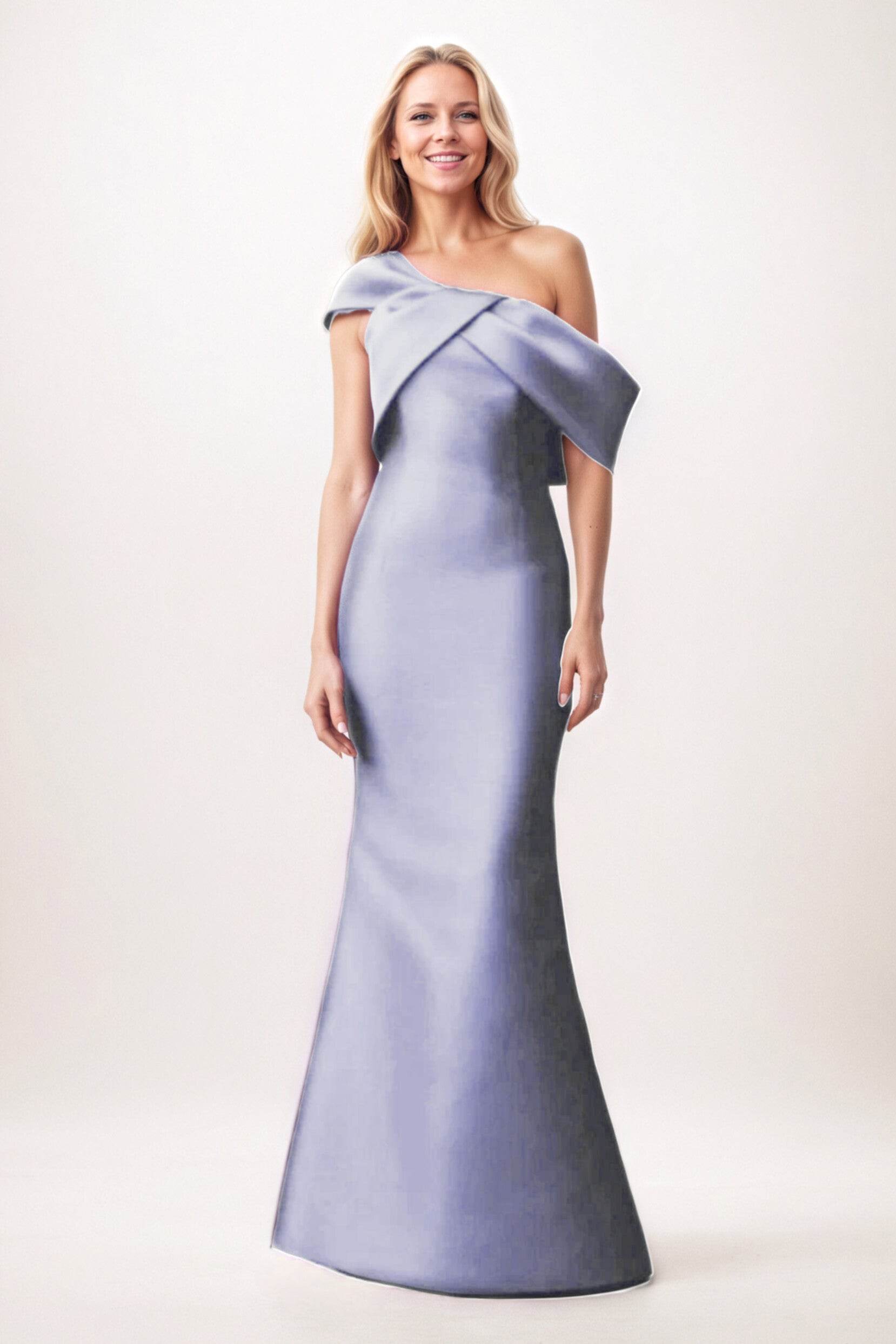 Trumpet-Mermaid Maxi Satin Mother of the Bride Dresses CM0384 - COCOMELODY