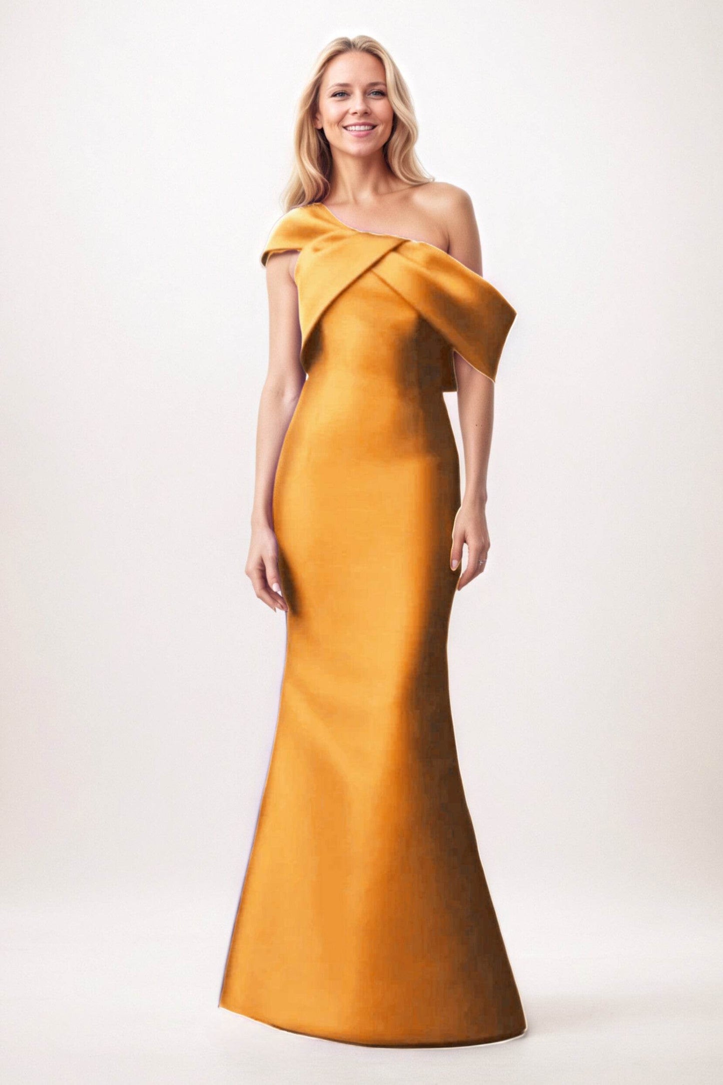 Trumpet-Mermaid Maxi Satin Mother of the Bride Dresses CM0384 - COCOMELODY