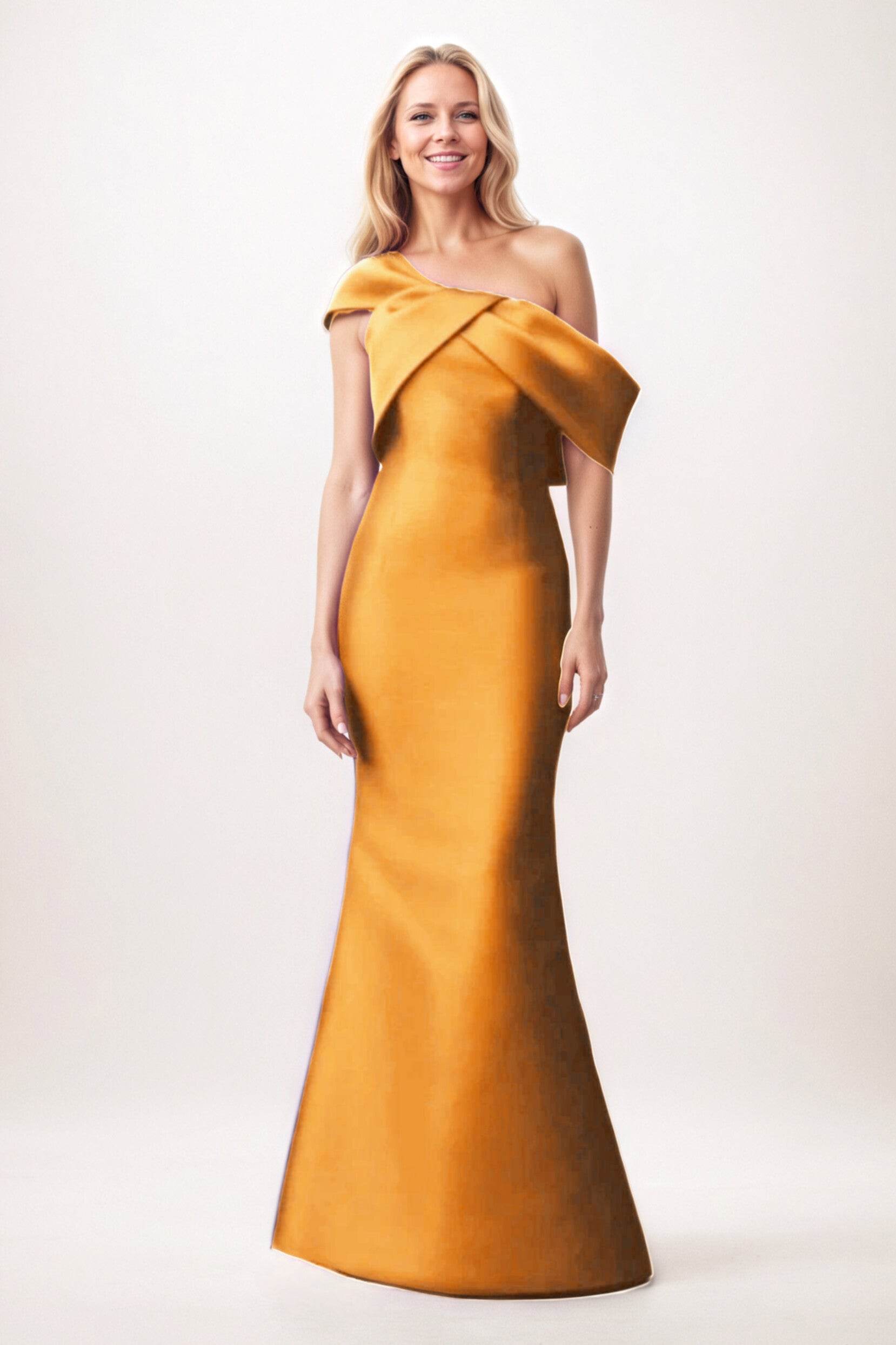 Trumpet-Mermaid Maxi Satin Mother of the Bride Dresses CM0384 - COCOMELODY