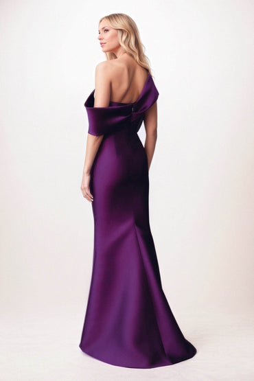Trumpet-Mermaid Maxi Satin Mother of the Bride Dresses CM0384 - COCOMELODY