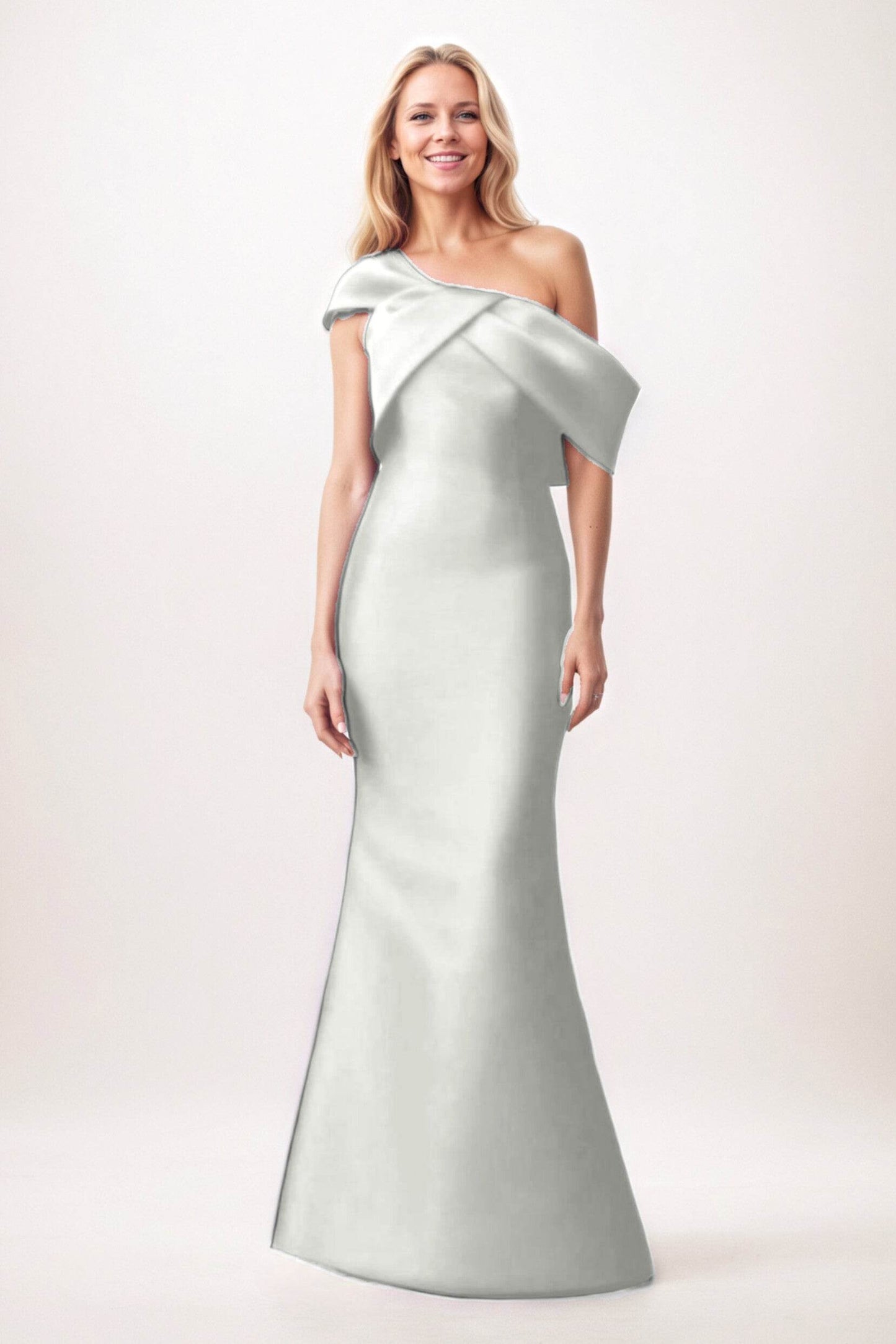 Trumpet-Mermaid Maxi Satin Mother of the Bride Dresses CM0384 - COCOMELODY