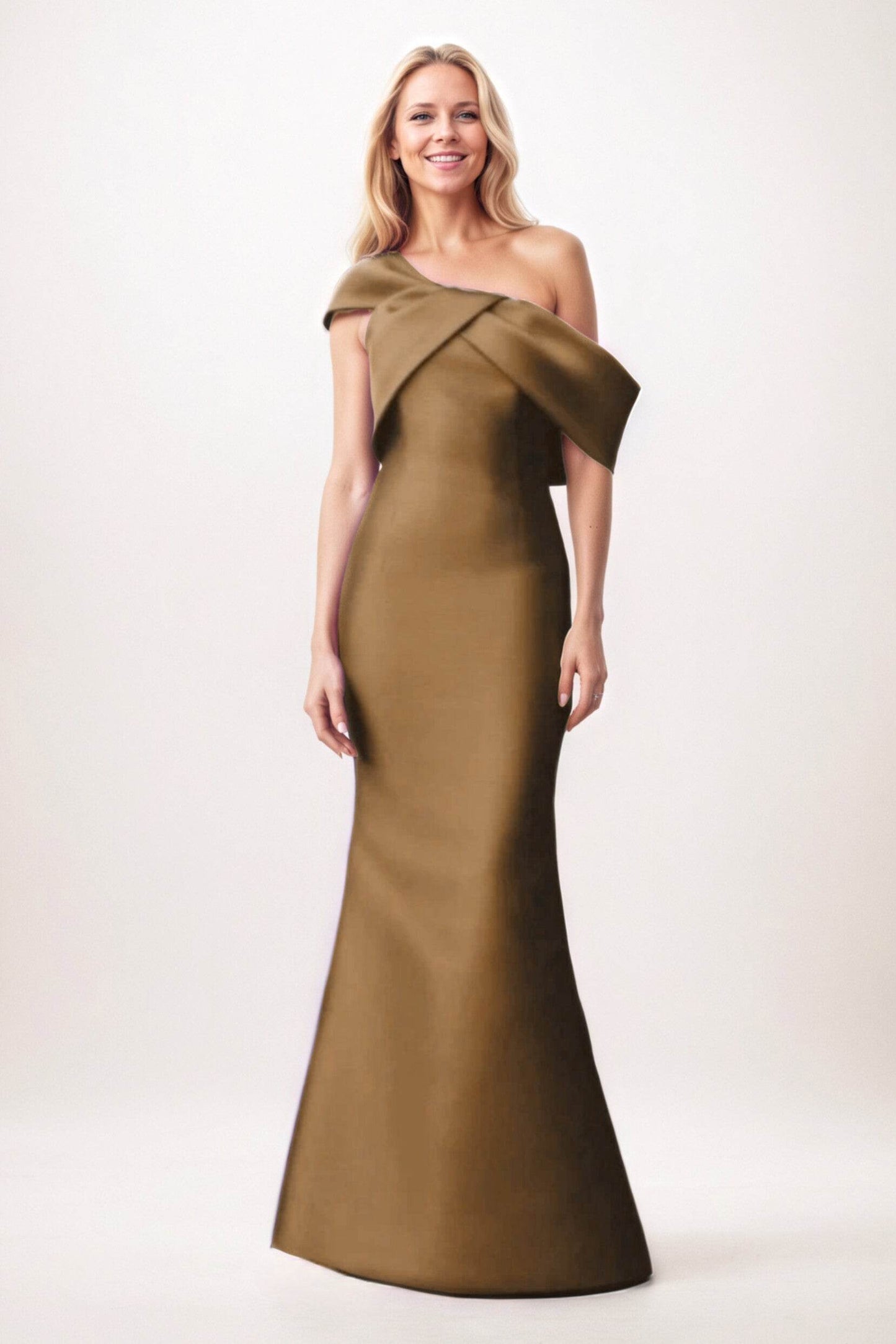 Trumpet-Mermaid Maxi Satin Mother of the Bride Dresses CM0384 - COCOMELODY