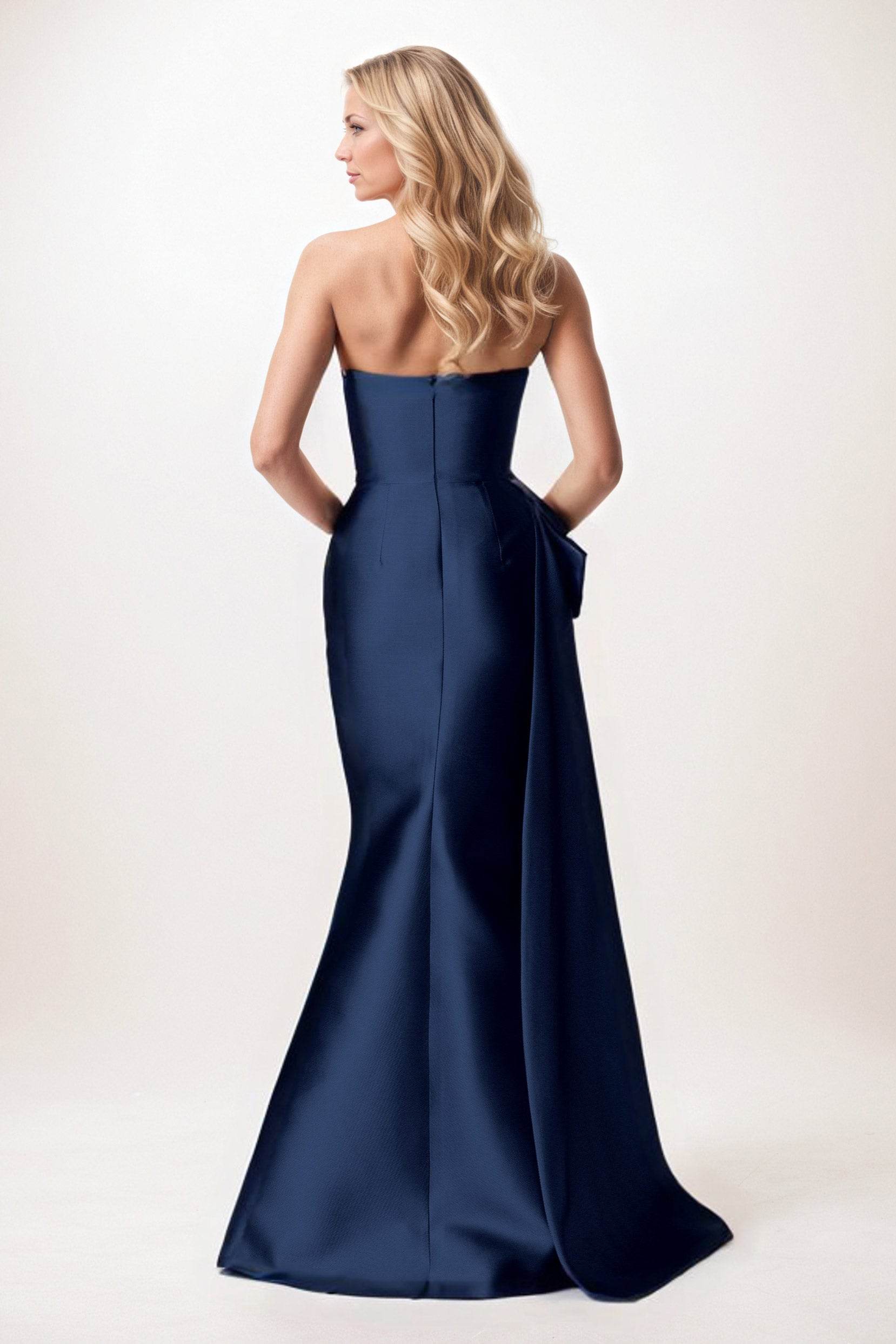 Trumpet-Mermaid Maxi Satin Mother of the Bride Dresses CM0386 - COCOMELODY