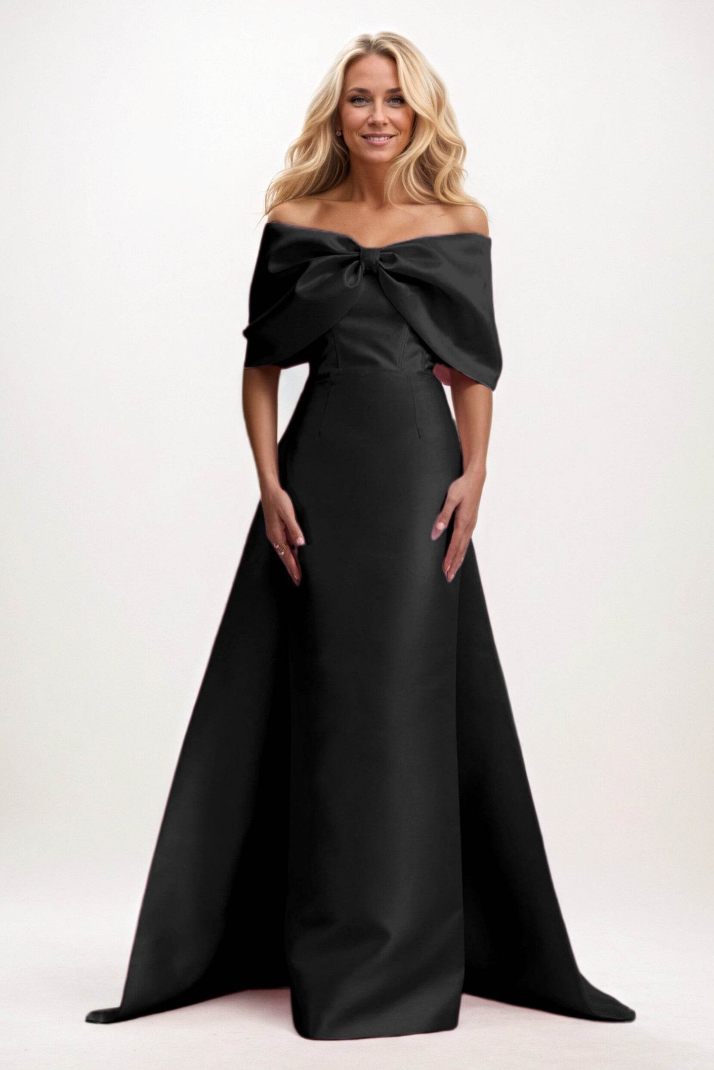 Trumpet-Mermaid Maxi Satin Mother of the Bride Dresses CM0387 - COCOMELODY