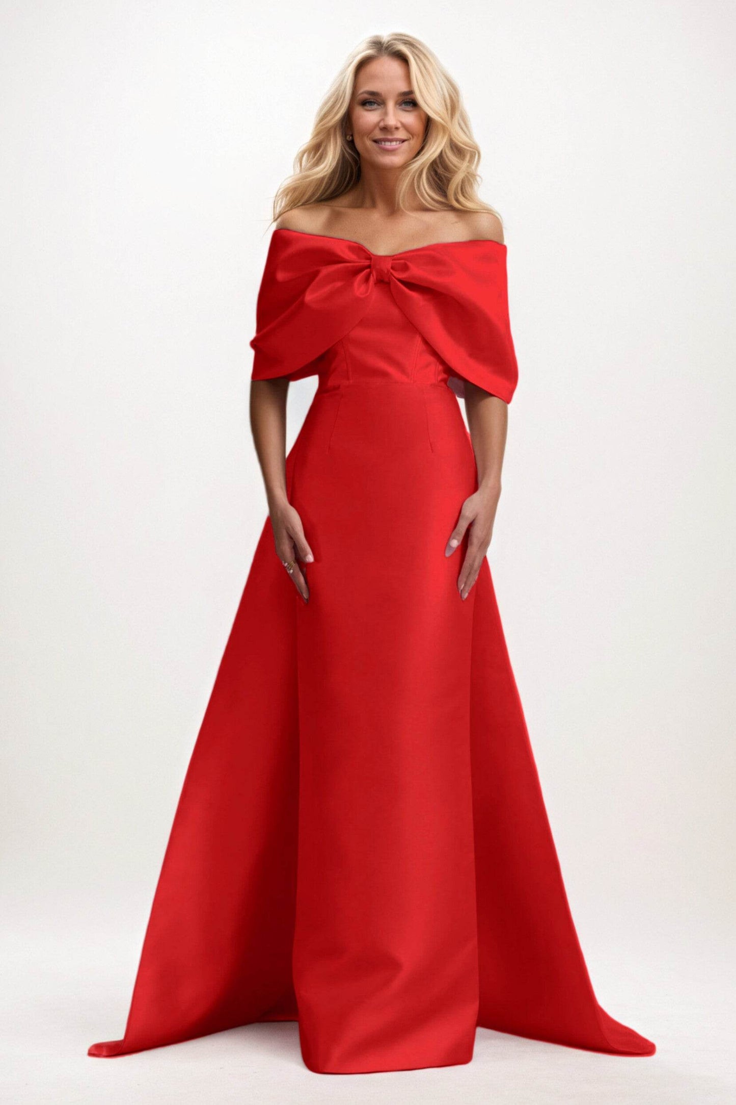 Trumpet-Mermaid Maxi Satin Mother of the Bride Dresses CM0387 - COCOMELODY