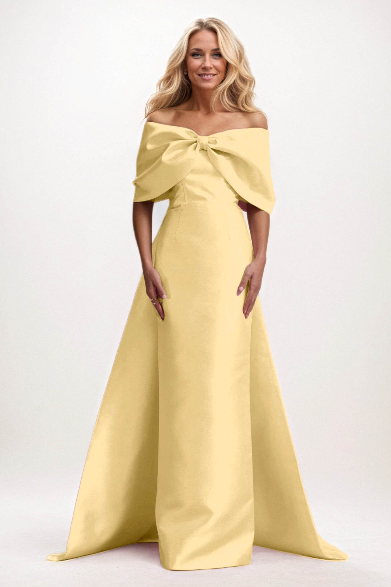 Trumpet-Mermaid Maxi Satin Mother of the Bride Dresses CM0387 - COCOMELODY