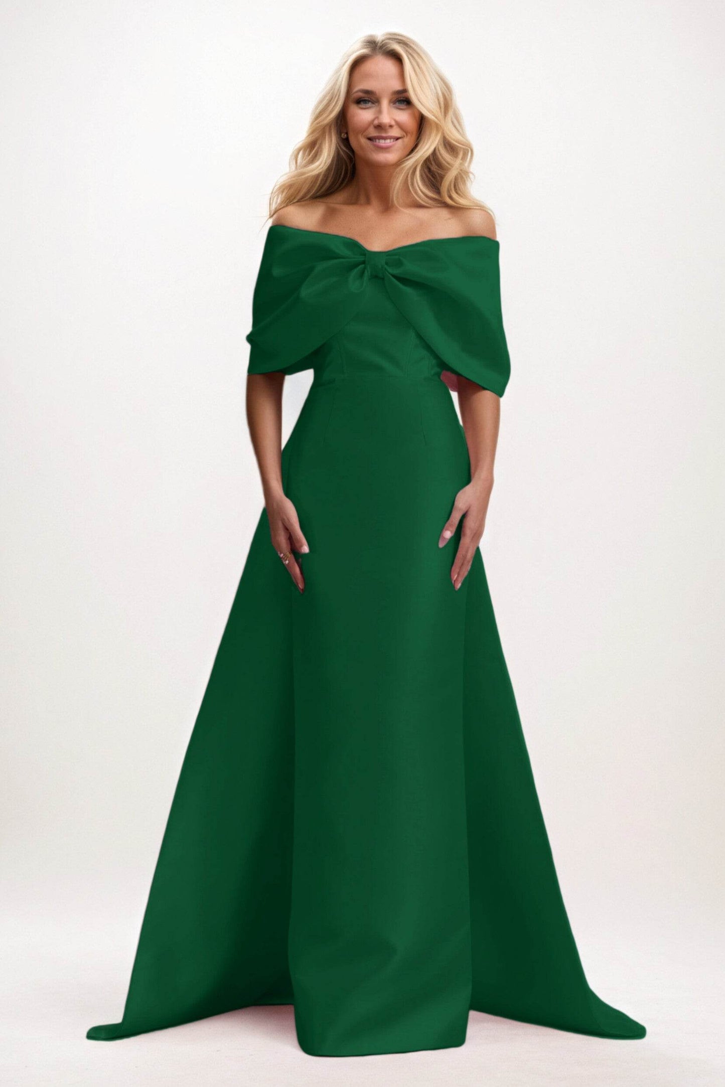 Trumpet-Mermaid Maxi Satin Mother of the Bride Dresses CM0387 - COCOMELODY