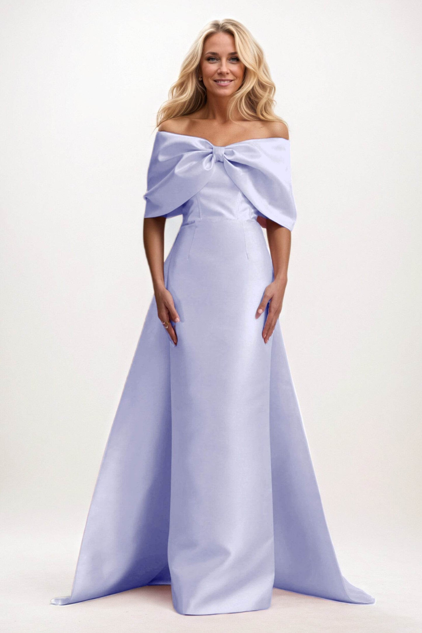 Trumpet-Mermaid Maxi Satin Mother of the Bride Dresses CM0387 - COCOMELODY