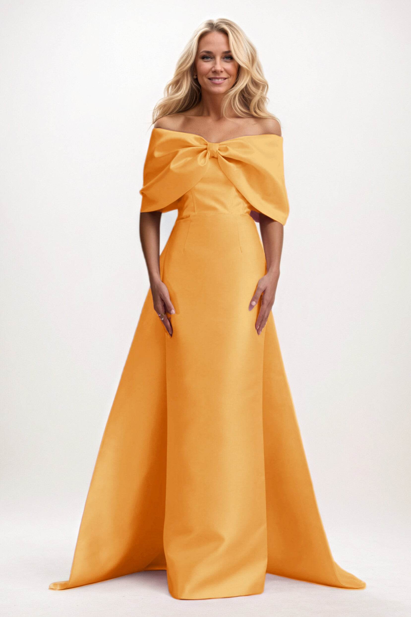 Trumpet-Mermaid Maxi Satin Mother of the Bride Dresses CM0387 - COCOMELODY