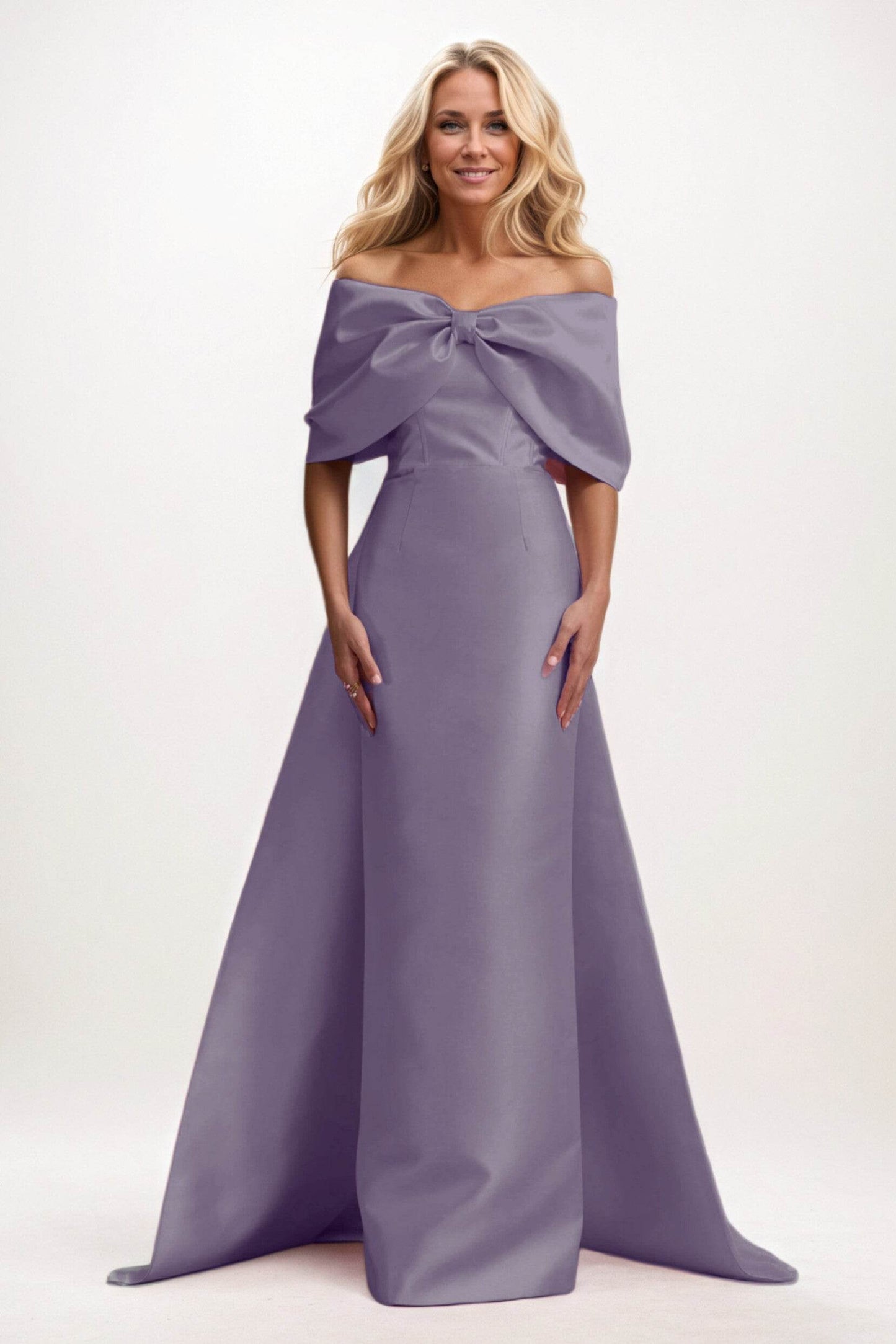Trumpet-Mermaid Maxi Satin Mother of the Bride Dresses CM0387 - COCOMELODY