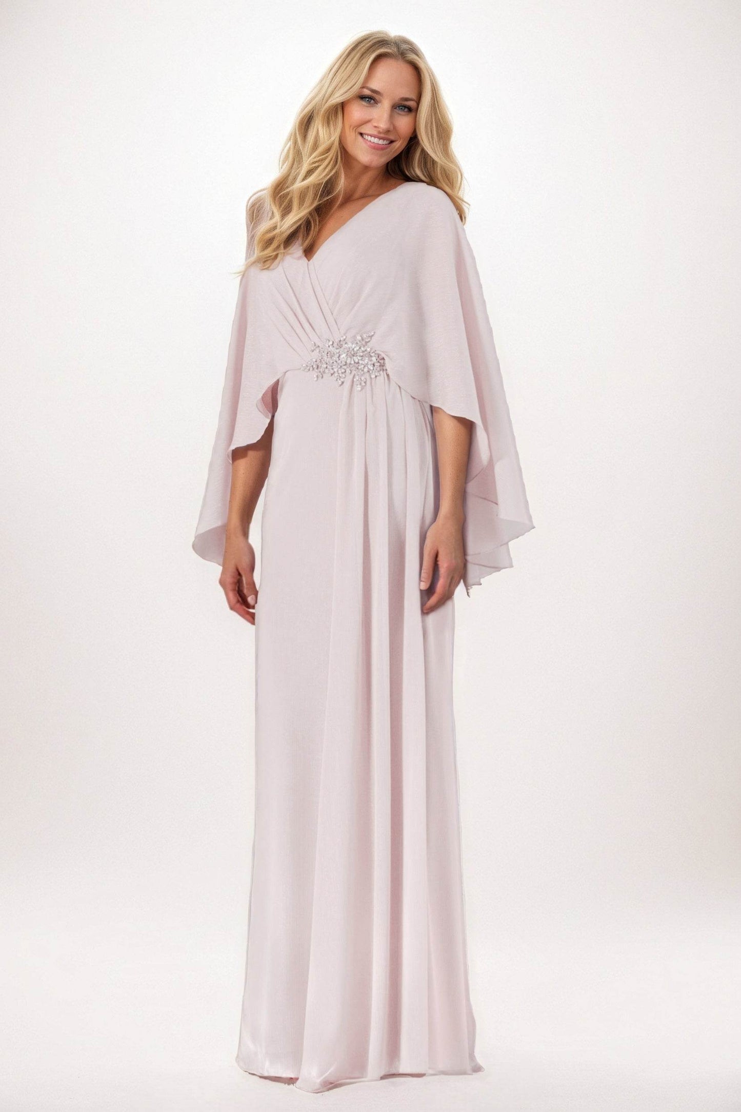 Sheath-Column Maxi Chiffon Mother of the Bride Dresses CM0389 - COCOMELODY