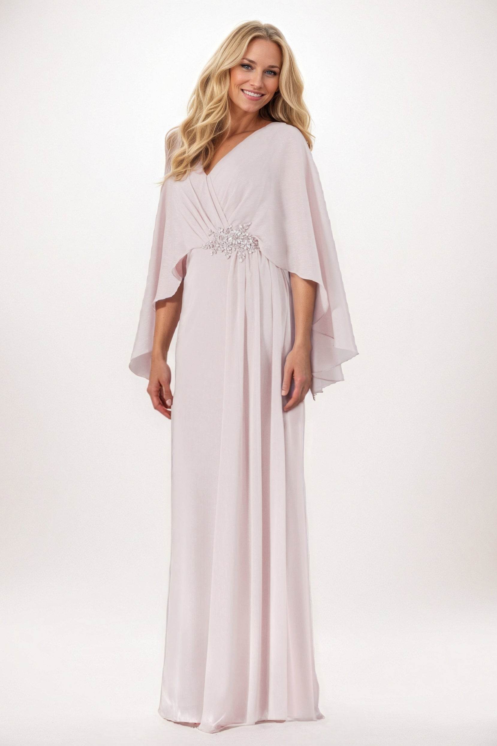 Sheath-Column Maxi Chiffon Mother of the Bride Dresses CM0389 - COCOMELODY